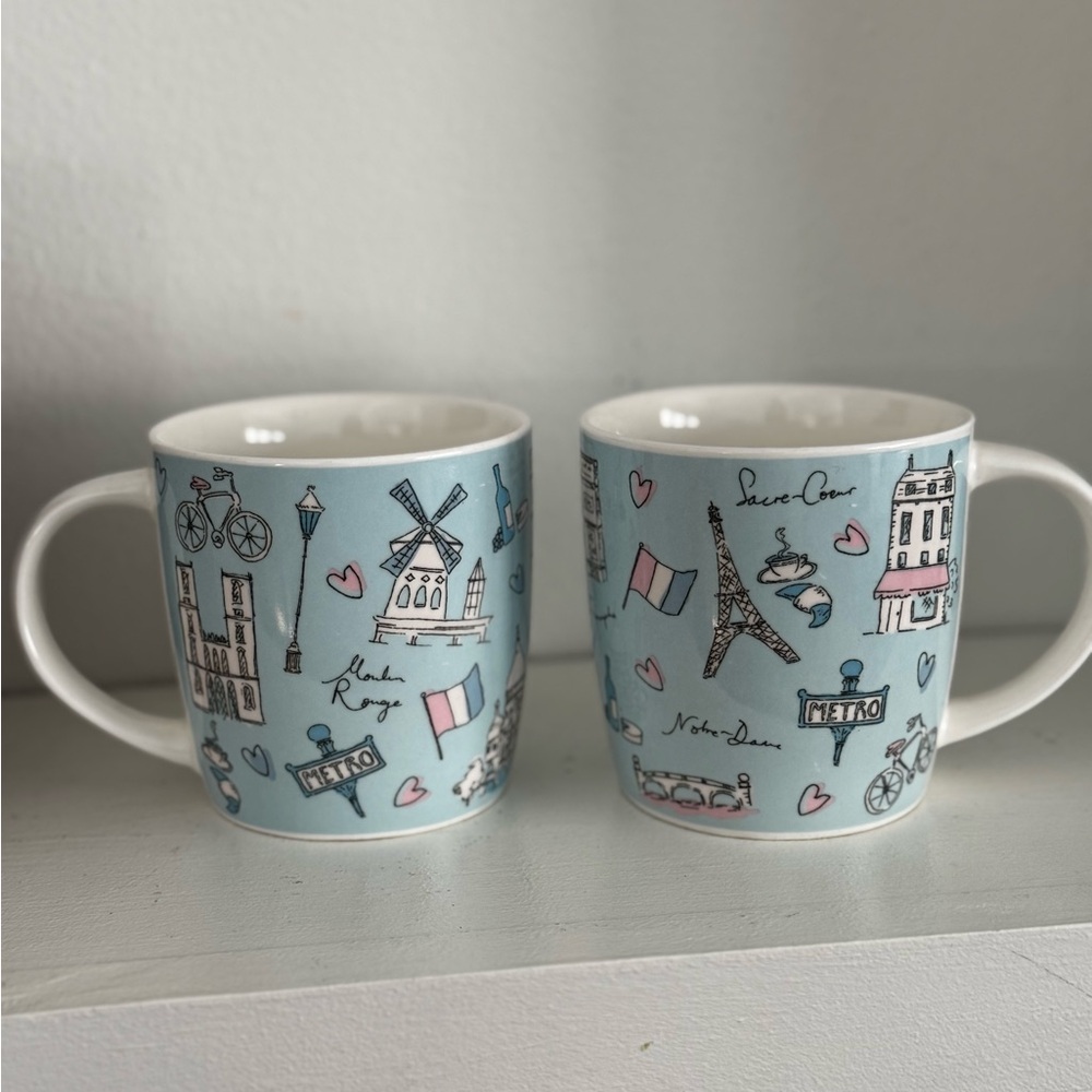 2 Milly Green Paris Icons Mug Novelty Vacation London